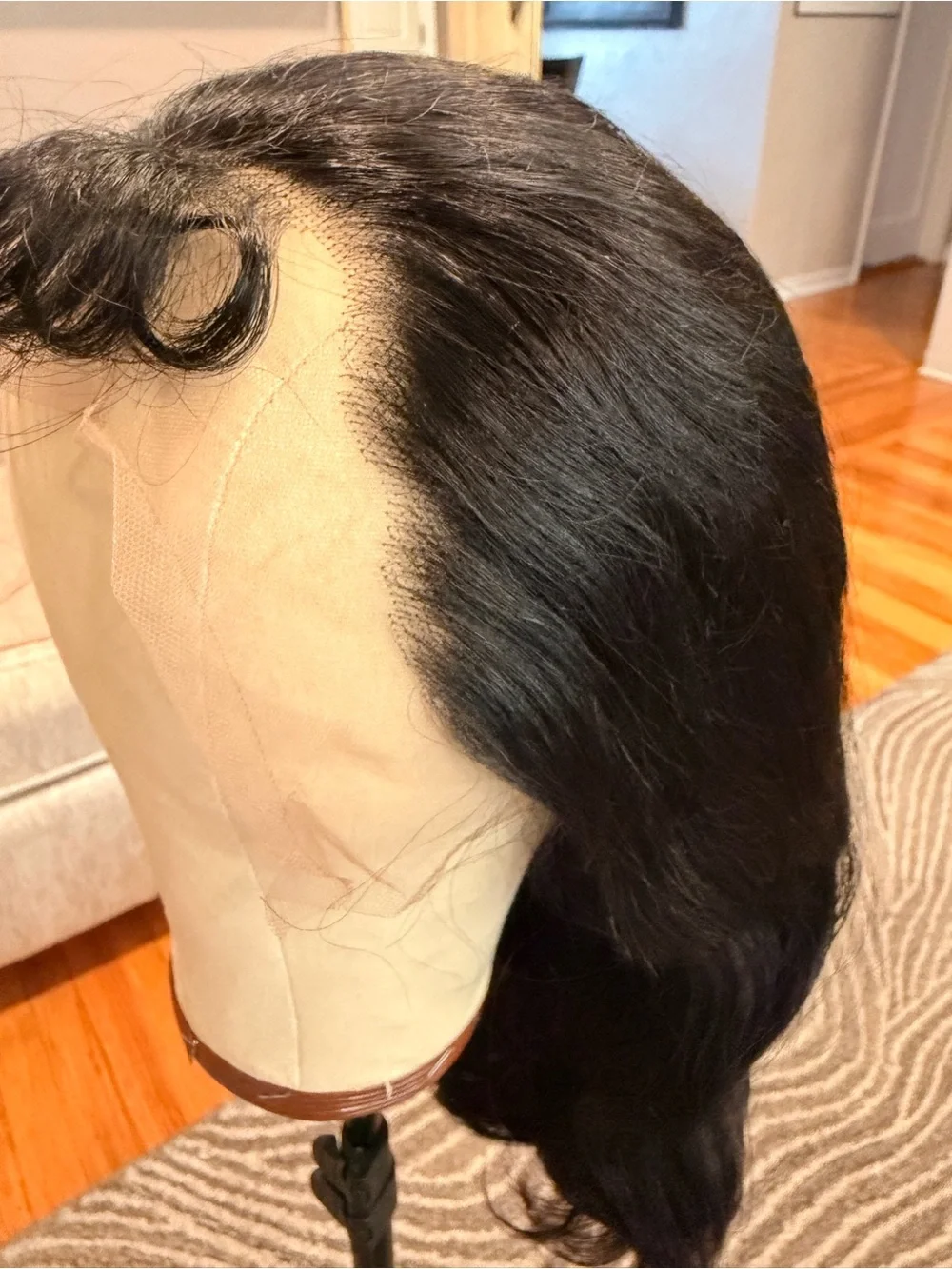 20” Natural Black Body Wave 13x6 HD Lace Front Human Hair Wig 200% Density #071